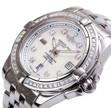 breitling watches women's diamonds|Breitling watch with diamonds.